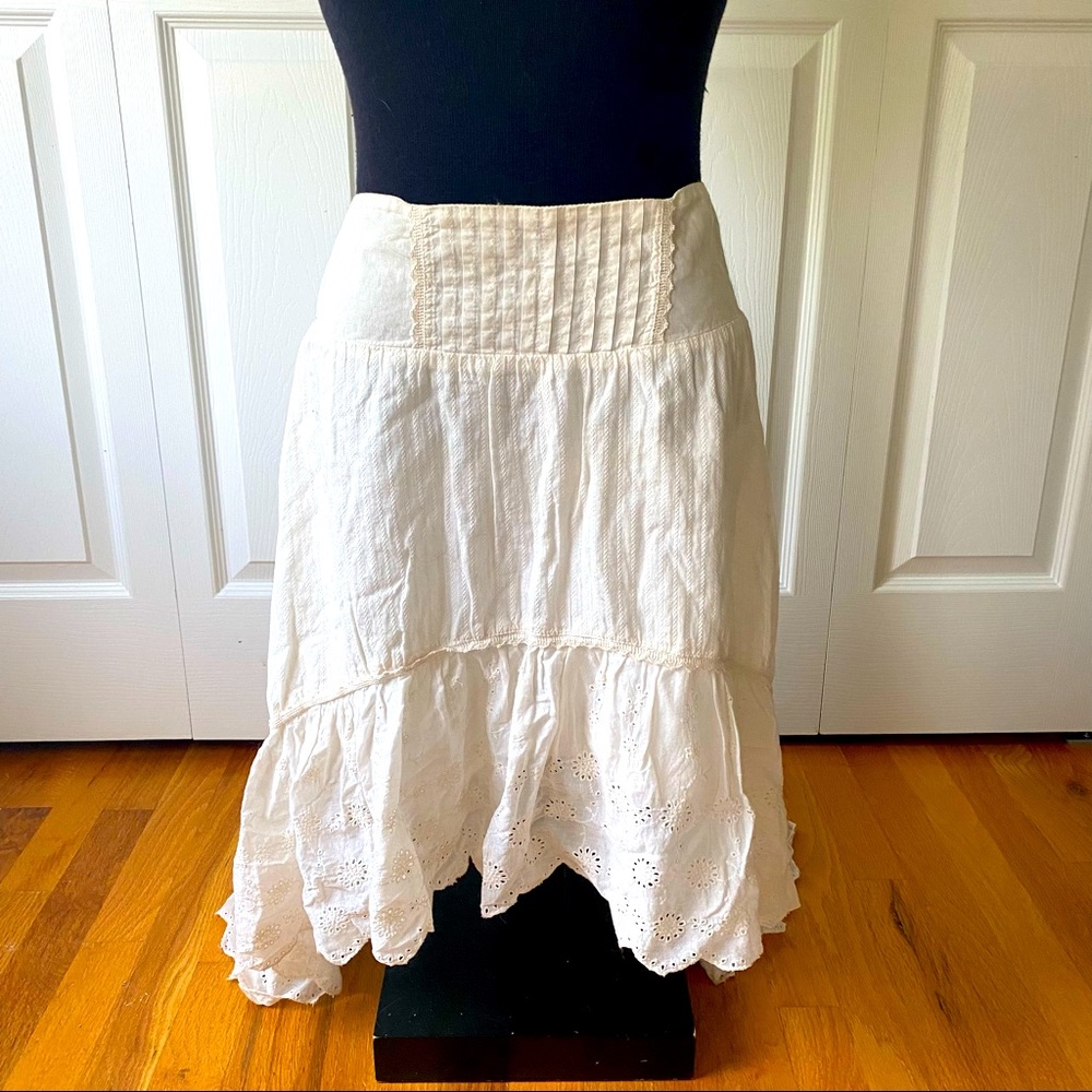 Free People Hi-low Boho Ruffle Skirt